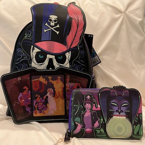 Loungefly Princess & The Frog Dr Facilier Glow Lenticular Mini Backpack & Wallet - Picture 1 of 17